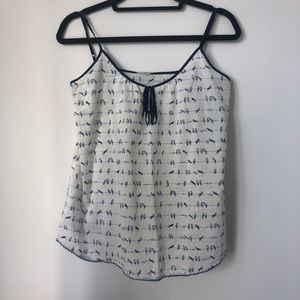 Navy Bird Spaghetti Strap